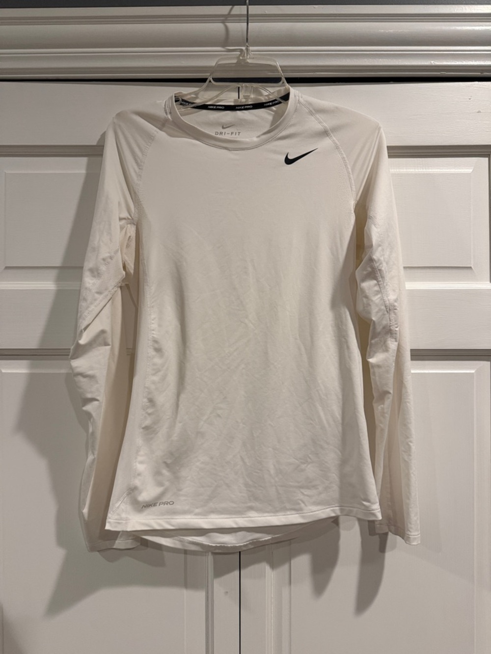 Nike White Long-Sleeve Dri-FIT Performance Tee